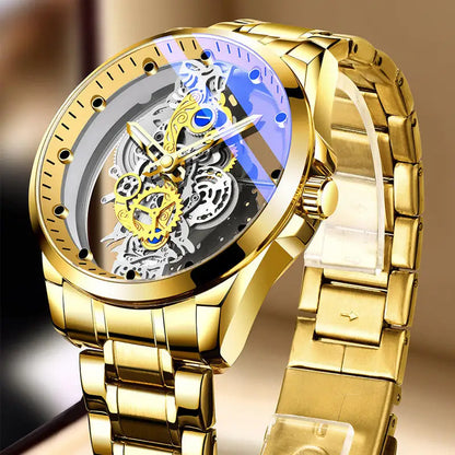 Montre Squelette Automatique – Mécanisme Apparent & Finitions Luxueuses (Cuir ou Acier)