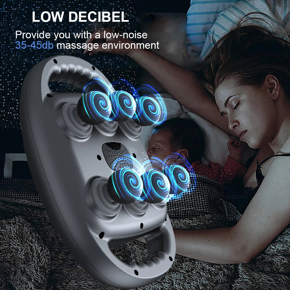 Pistolet de Massage Fascia 6 Têtes – Haute Fréquence & Relaxation Profonde