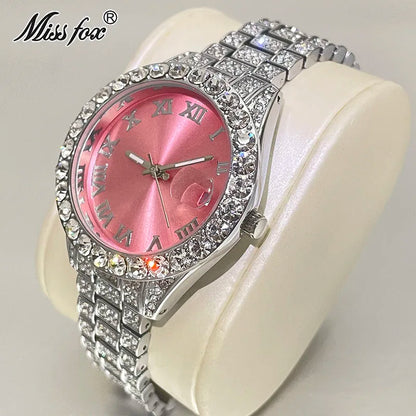 MISSFOX Divine Rose – Montre Femme de Luxe à Strass | L’élégance qui laisse une empreinte