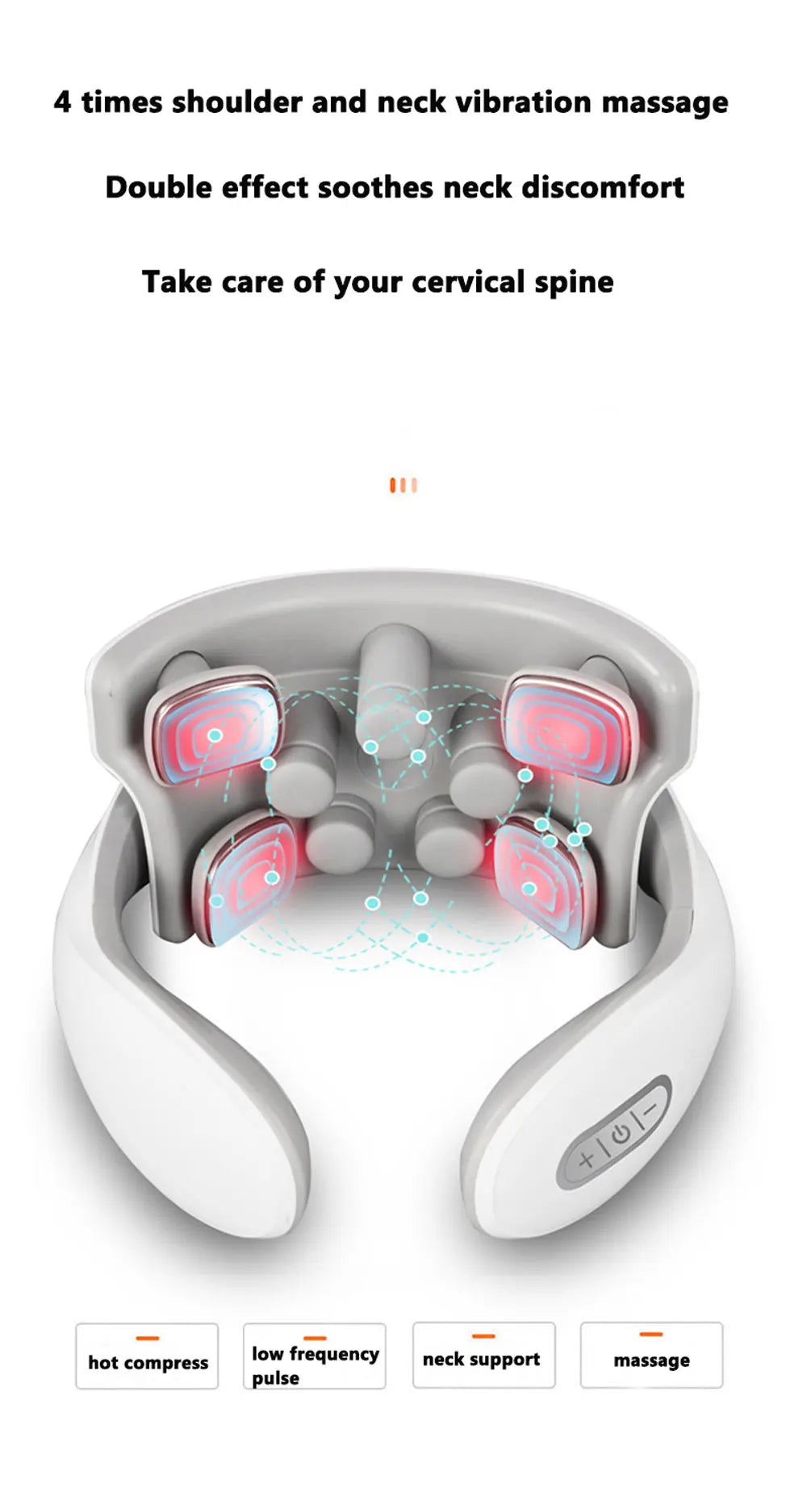 Collier de Massage Intelligent Cervical – Chauffant & Ergonomique