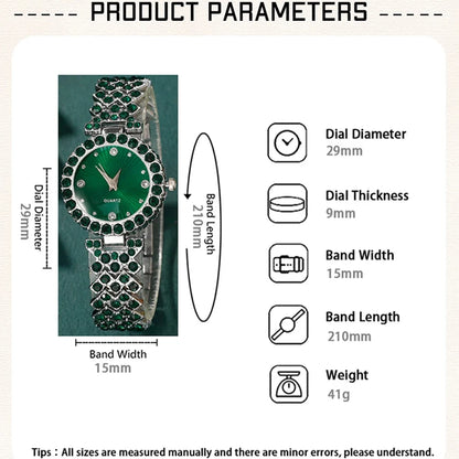 Coffret Bijoux & Montre Émeraude Royale – Élégance Absolue & Cadeau de Rêve