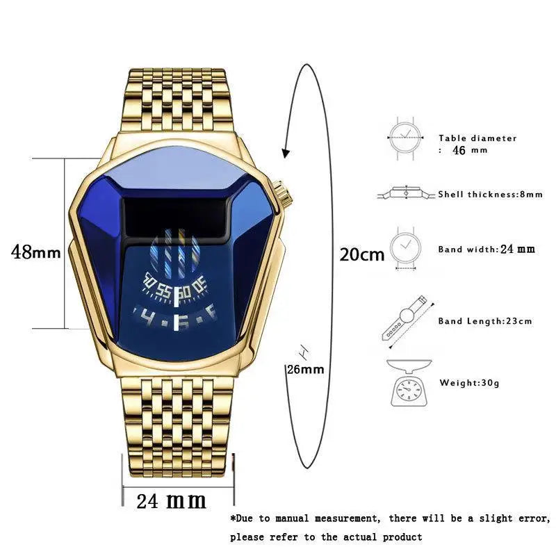 Hoursly S00547 – Montre Homme Moto & Acier (Édition Design Futuriste)