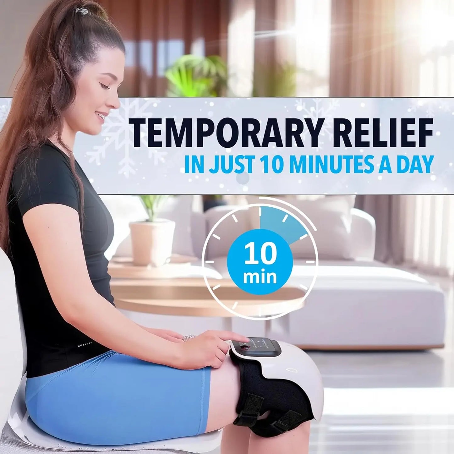 Appareil de Massage Intelligent pour Genou – Vibration & Chaleur Rouge Thérapeutique