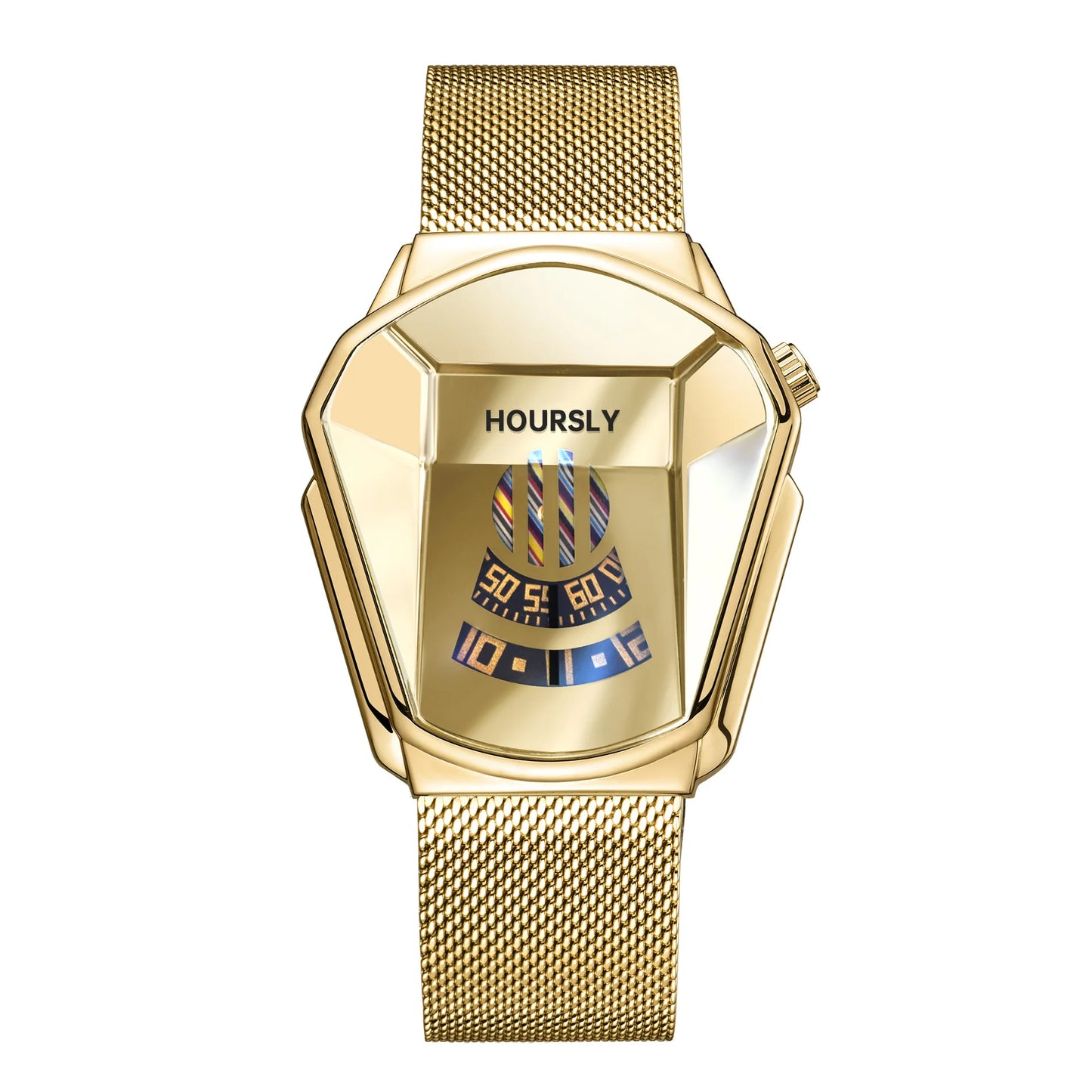 Hoursly S00547 – Montre Homme Moto & Acier (Édition Design Futuriste)