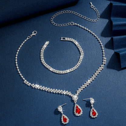 Parure Mariée – Série Claw Chain Goutte d’Eau (4 pièces)