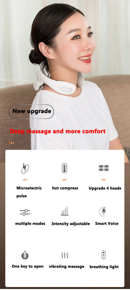 Collier de Massage Intelligent Cervical – Chauffant & Ergonomique