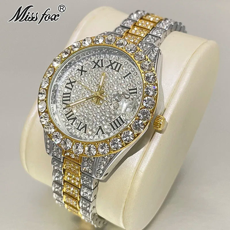 MISSFOX Divine Rose – Montre Femme de Luxe à Strass | L’élégance qui laisse une empreinte