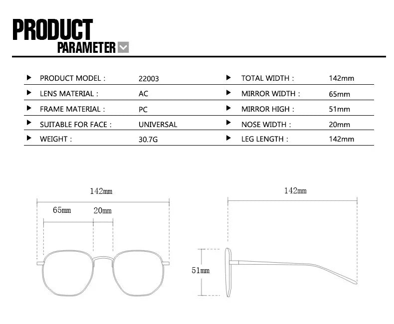 Lunettes A203 – Monture Carrée & Style Rétro-Chic