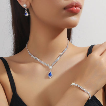 Parure Mariée – Série Claw Chain Goutte d’Eau (4 pièces)