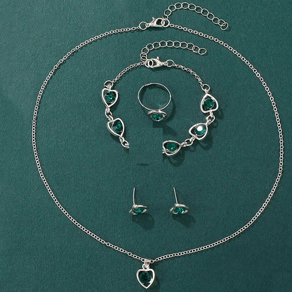 Coffret Bijoux & Montre Émeraude Royale – Élégance Absolue & Cadeau de Rêve