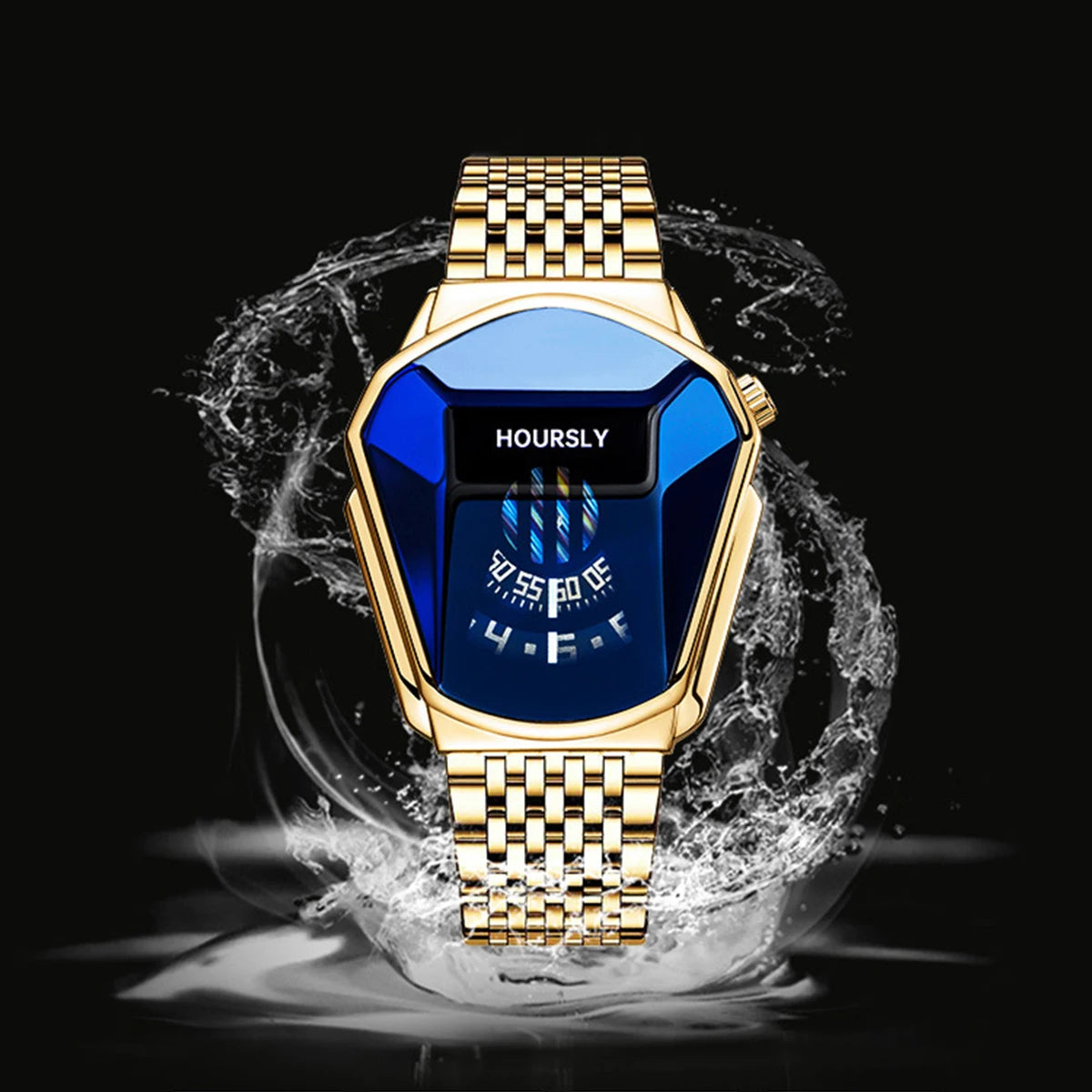 Hoursly S00547 – Montre Homme Moto & Acier (Édition Design Futuriste)