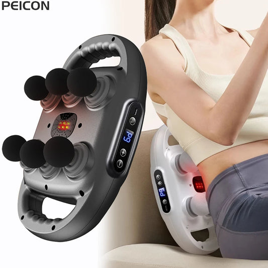 Pistolet de Massage Fascia 6 Têtes – Haute Fréquence & Relaxation Profonde