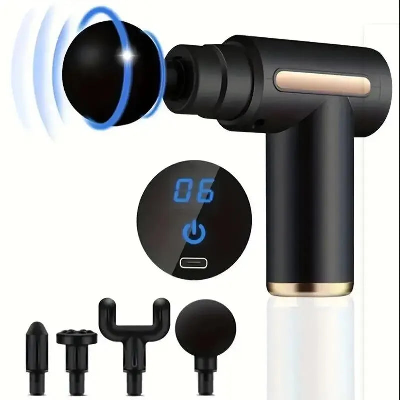 Pistolet de Massage Profond – 6 ou 30 Vitesses | Recharge USB-C