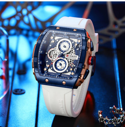 Montre CURREN 8442 – Design Rectangulaire & Style Sport Chic (Édition Limitée)