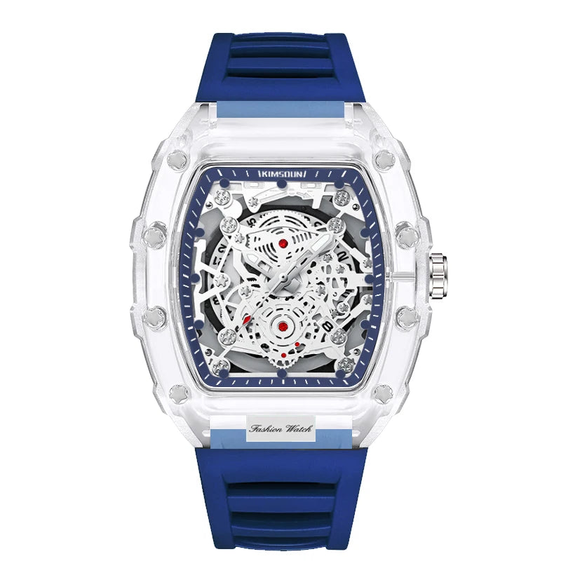 Montre “Squelette de Lumière” – Quartz Transparent de Luxe (Édition Limitée)