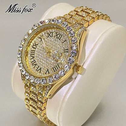 MISSFOX Divine Rose – Montre Femme de Luxe à Strass | L’élégance qui laisse une empreinte