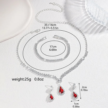 Parure Mariée – Série Claw Chain Goutte d’Eau (4 pièces)