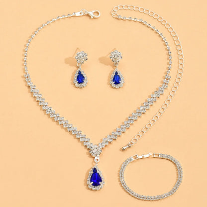 Parure Mariée – Série Claw Chain Goutte d’Eau (4 pièces)