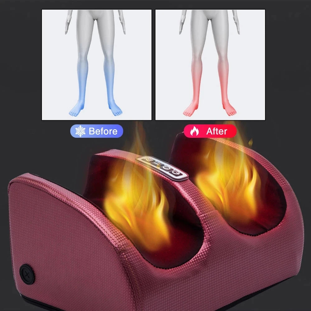 Appareil de Massage Pieds & Mollets – Shiatsu Chauffant et Pétrissage Profond