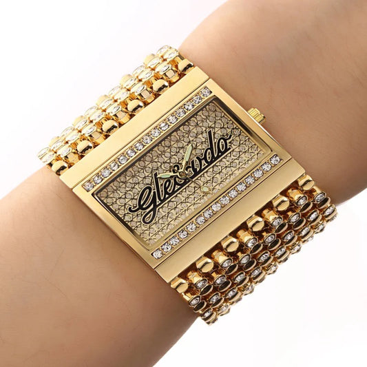 G&D G027 – Montre Bijou Femme Dorée (Édition Glamour & Élégance)