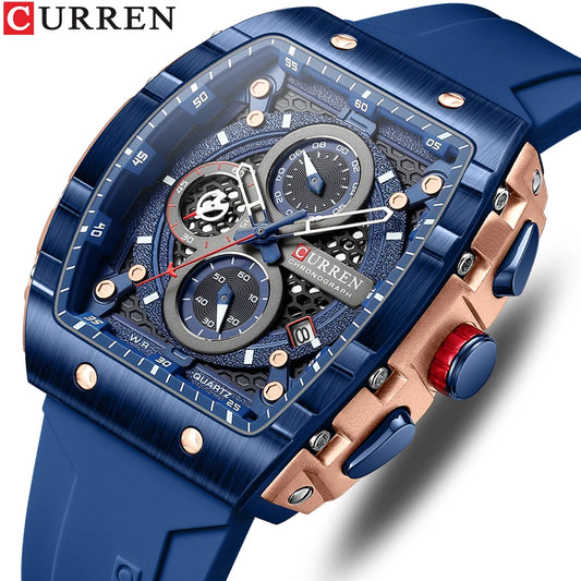 Montre CURREN 8442 – Design Rectangulaire & Style Sport Chic (Édition Limitée)