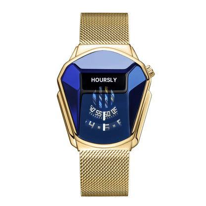 Hoursly S00547 – Montre Homme Moto & Acier (Édition Design Futuriste)