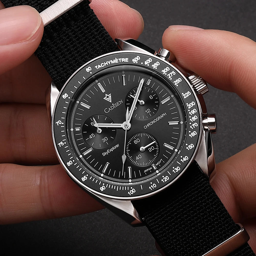 CADISEN C7064 – Chronographe Prestige VK68 (Édition Sport Vintage)