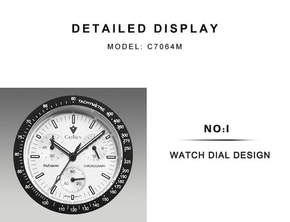 CADISEN C7064 – Chronographe Prestige VK68 (Édition Sport Vintage)