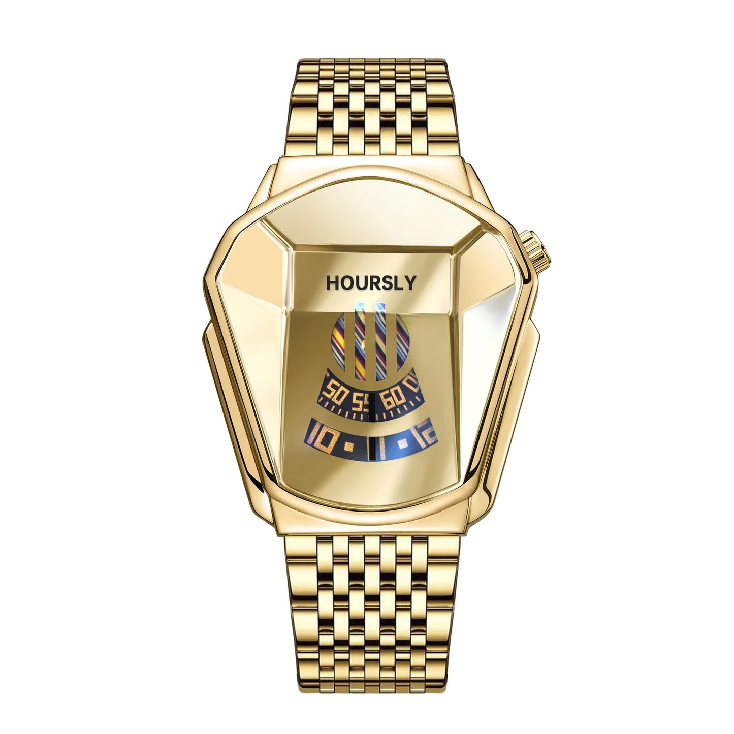Hoursly S00547 – Montre Homme Moto & Acier (Édition Design Futuriste)