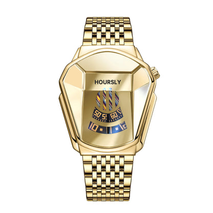 Hoursly S00547 – Montre Homme Moto & Acier (Édition Design Futuriste)
