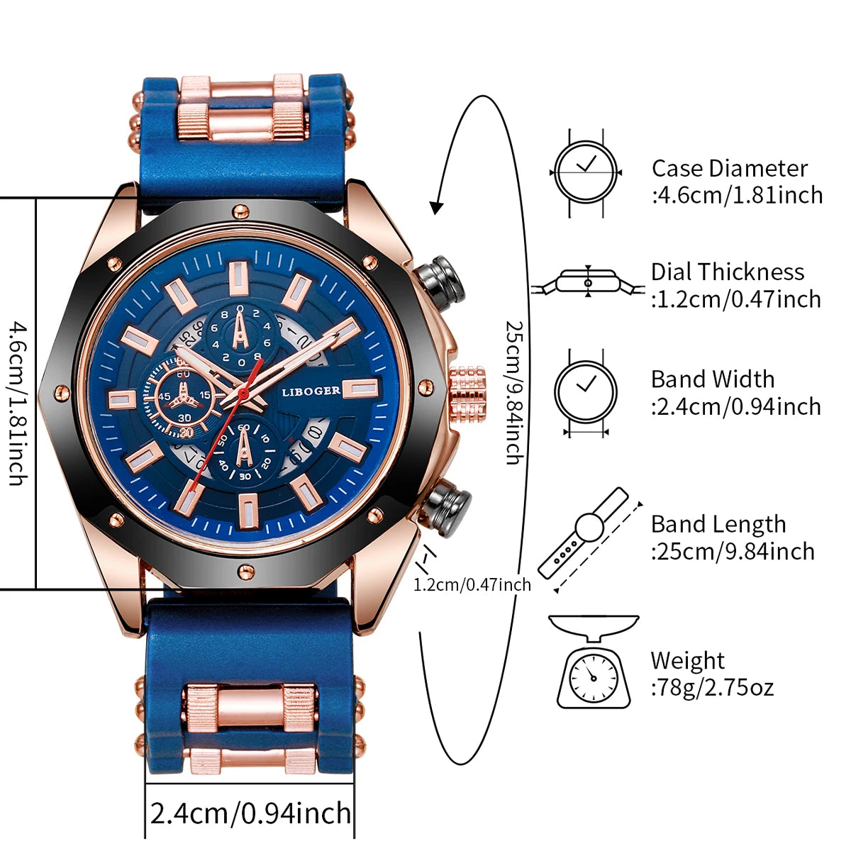 Montre Homme – Sport Élégant & Quartz Précis