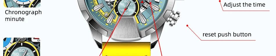 Montre BORUSE Chronographe Homme – Sport & Puissance (5 coloris)
