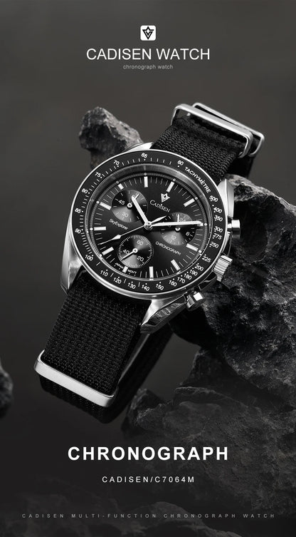 CADISEN C7064 – Chronographe Prestige VK68 (Édition Sport Vintage)