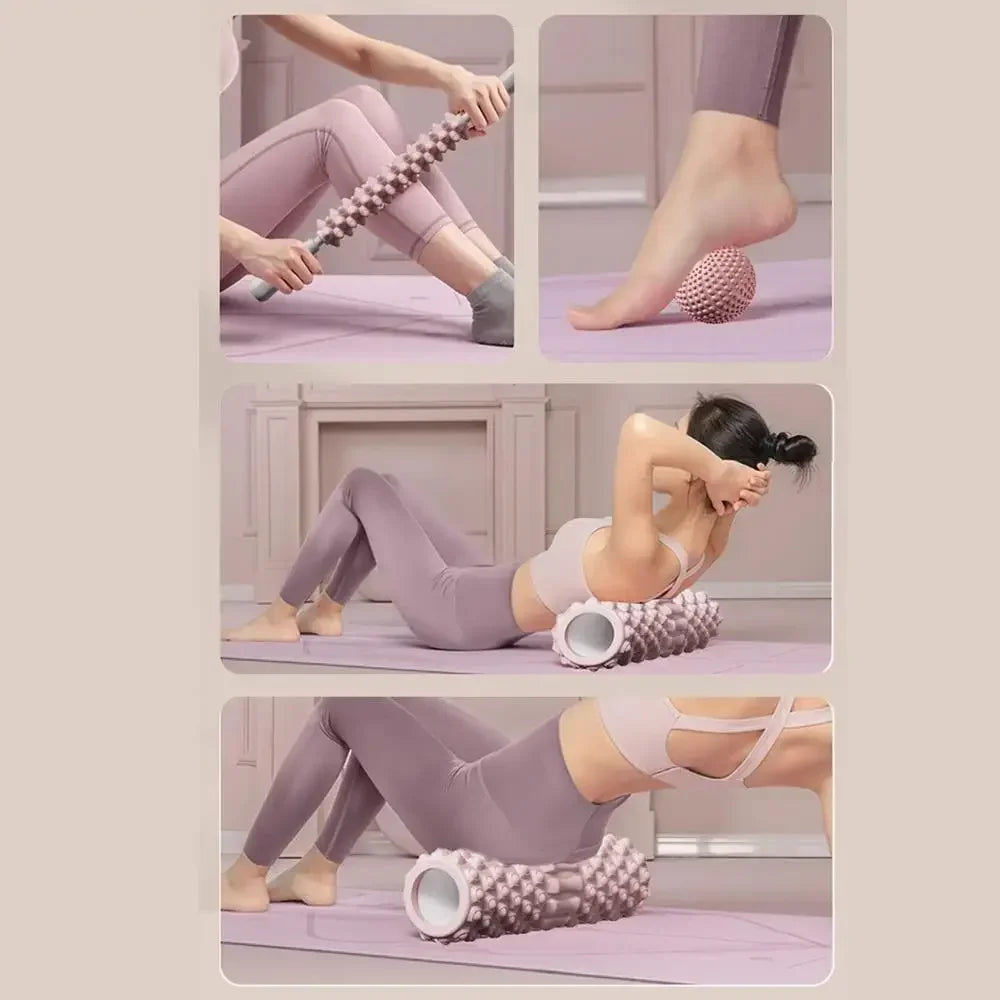 Rouleau de Massage Yoga & Fitness – Étirement Musculaire & Récupération