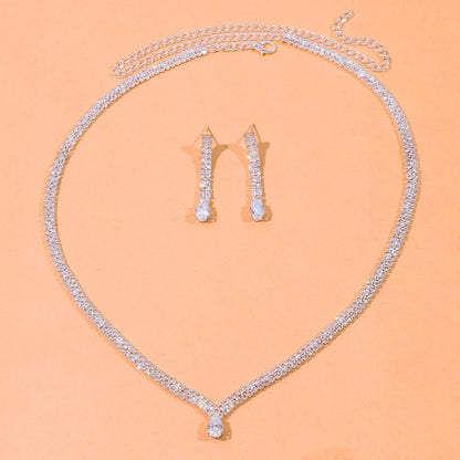 Parure Cristal Argenté – Élégance Géométrique par Stonefans