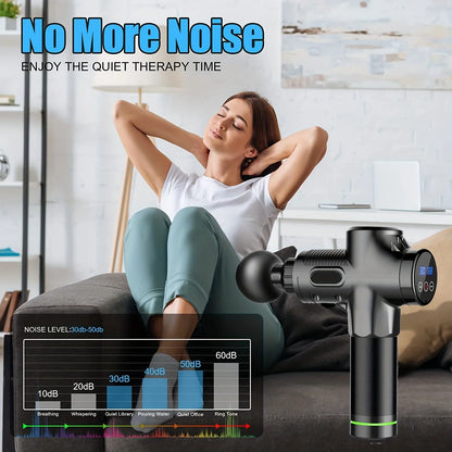 Pistolet de Massage Profond – 6 ou 30 Vitesses | Recharge USB-C