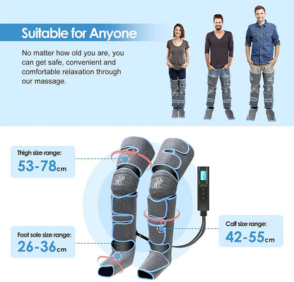 Massage Jambes 360° avec Chauffe Genoux – Sans Fil & Compression Intelligente