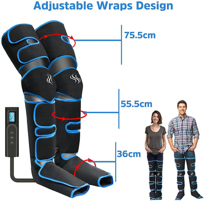 Massage Jambes 360° avec Chauffe Genoux – Sans Fil & Compression Intelligente